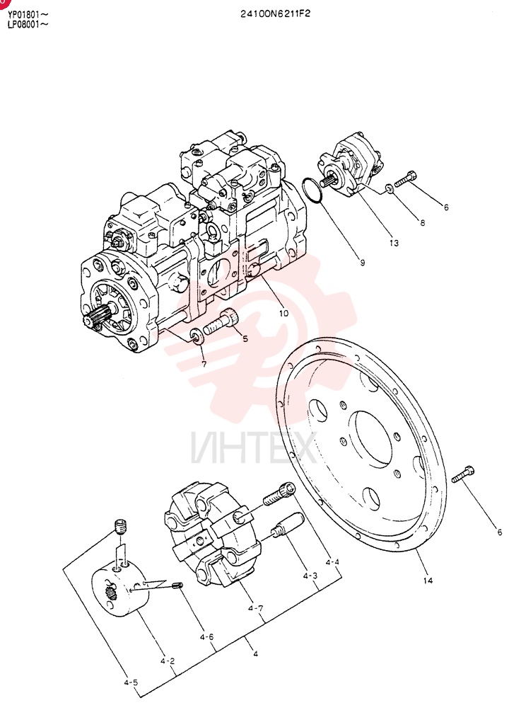 Схема (SK120LC) - MARK III EXCAVATOR ASN YP01801 (GLOBAL) (1/91-12/06) 24100N6211F2