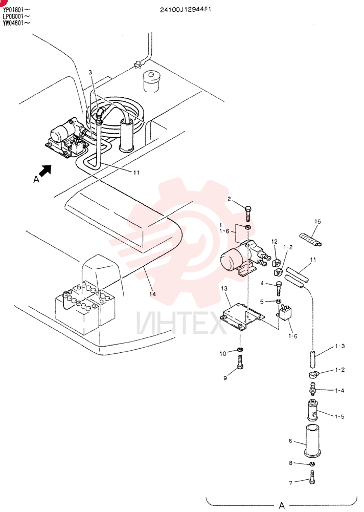 Схема (SK120LC) - MARK III EXCAVATOR ASN YP01801 (GLOBAL) (1/91-12/06) 24100J12944F1