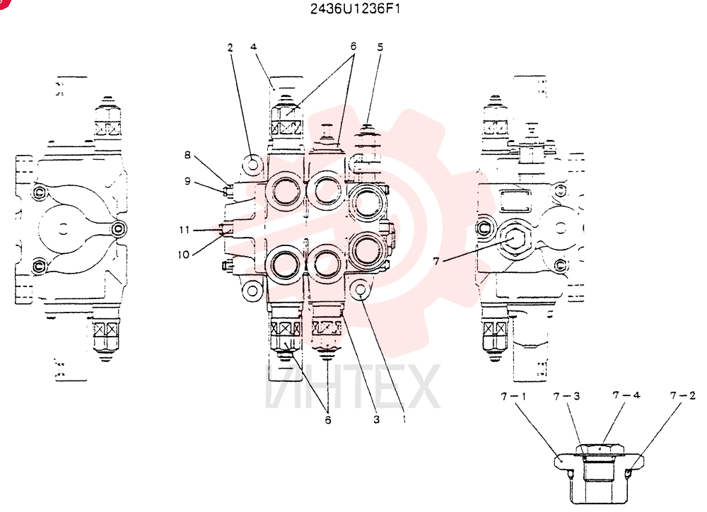Схема (SK120LC) - MARK III EXCAVATOR ASN YP01801 (GLOBAL) (1/91-12/06) 2436U1236F1