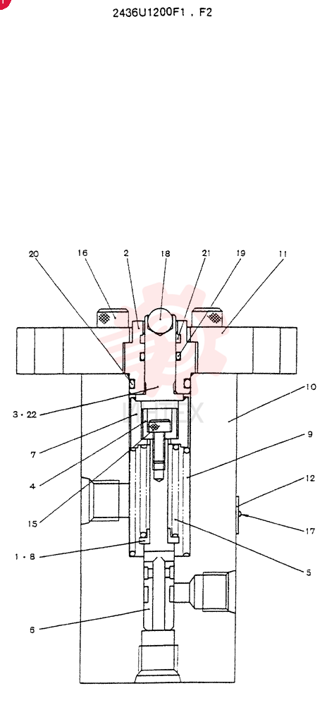 Схема (SK120LC) - MARK III EXCAVATOR ASN YP01801 (GLOBAL) (1/91-12/06) 2436U1200F1