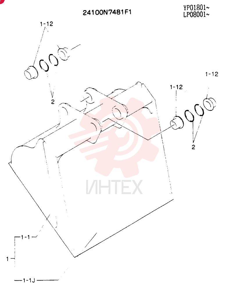 BUCKET ASSY, SCRAPER 24100N7481F1