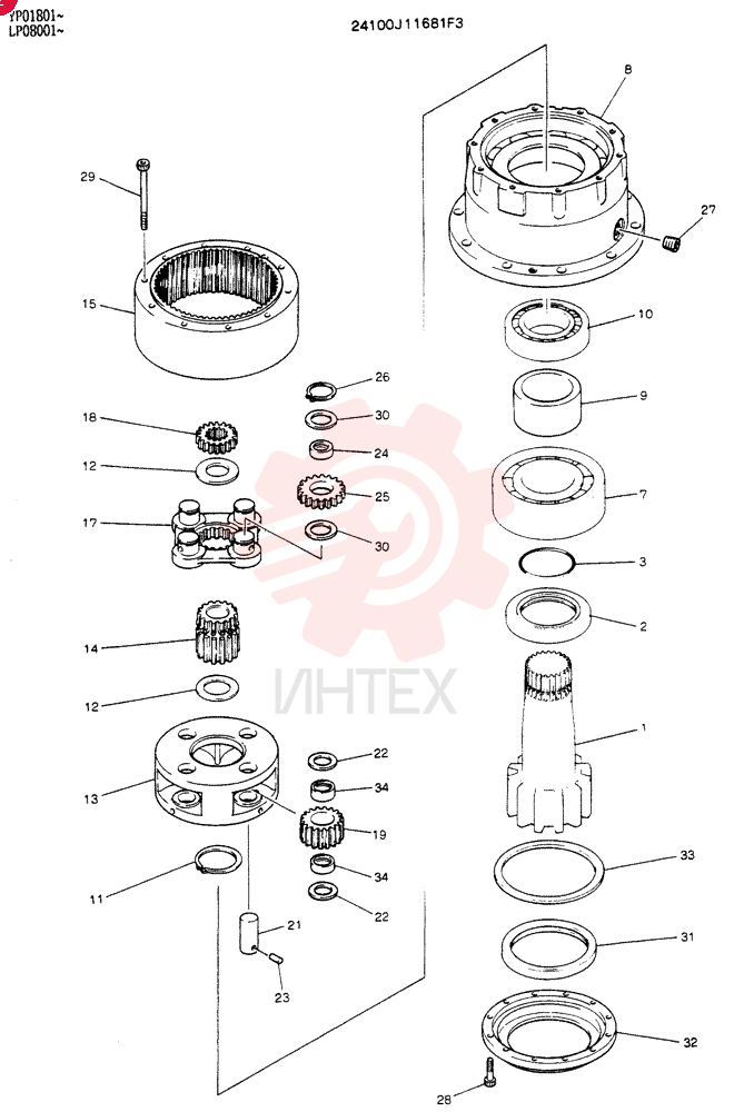 GEAR REDUCTION UNIT 24100J11681F3