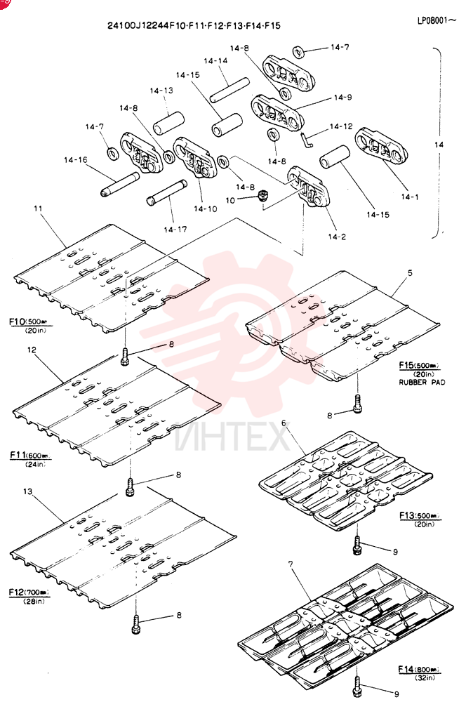 INSTAL,CRAWLER TRACK 24100J12244F10