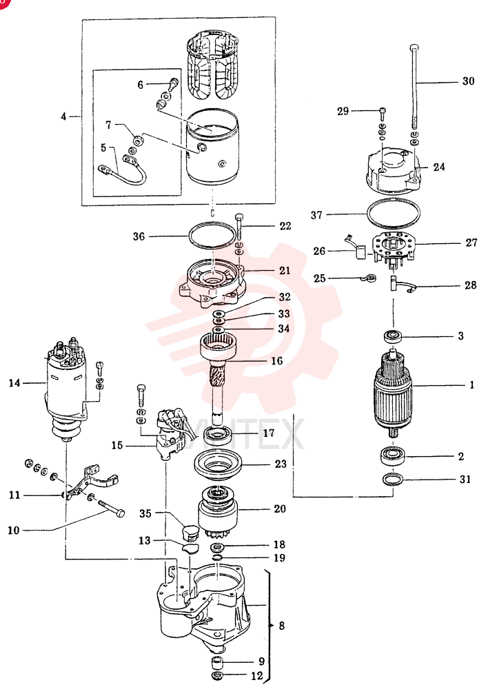 STARTING MOTOR VI8970298630