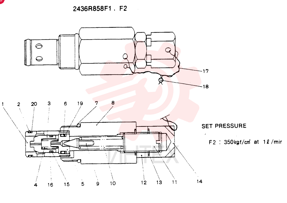 VALVE PRESSURE RELIE 2436R858F1
