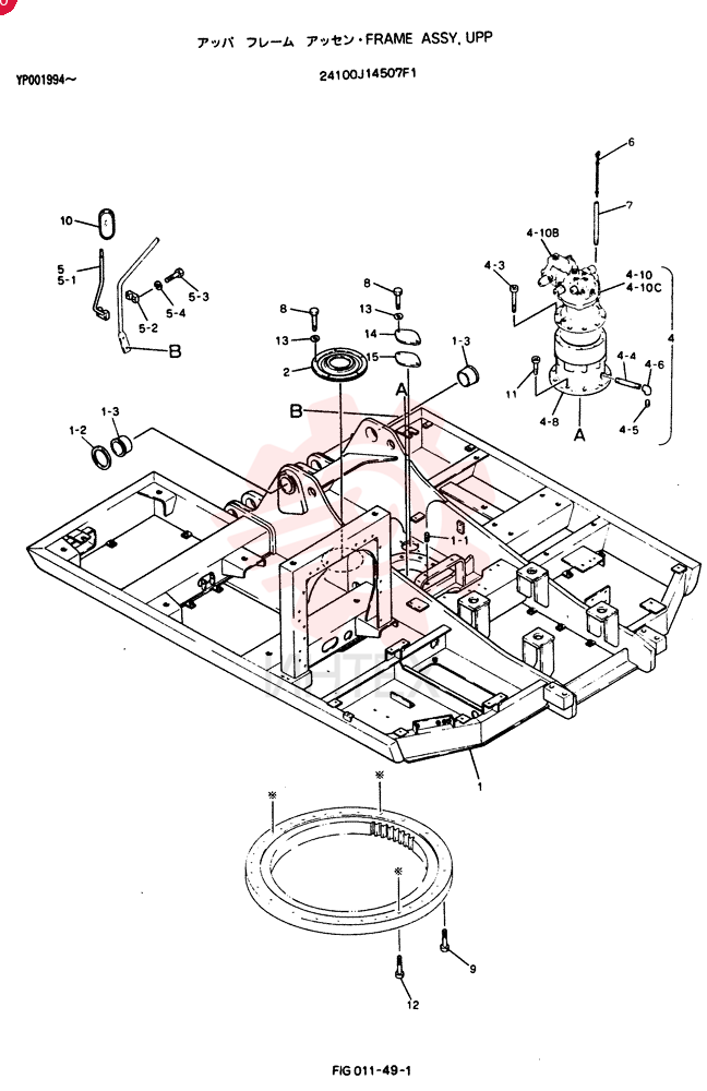 FRAME ASSY, UPP 24100J14507F1