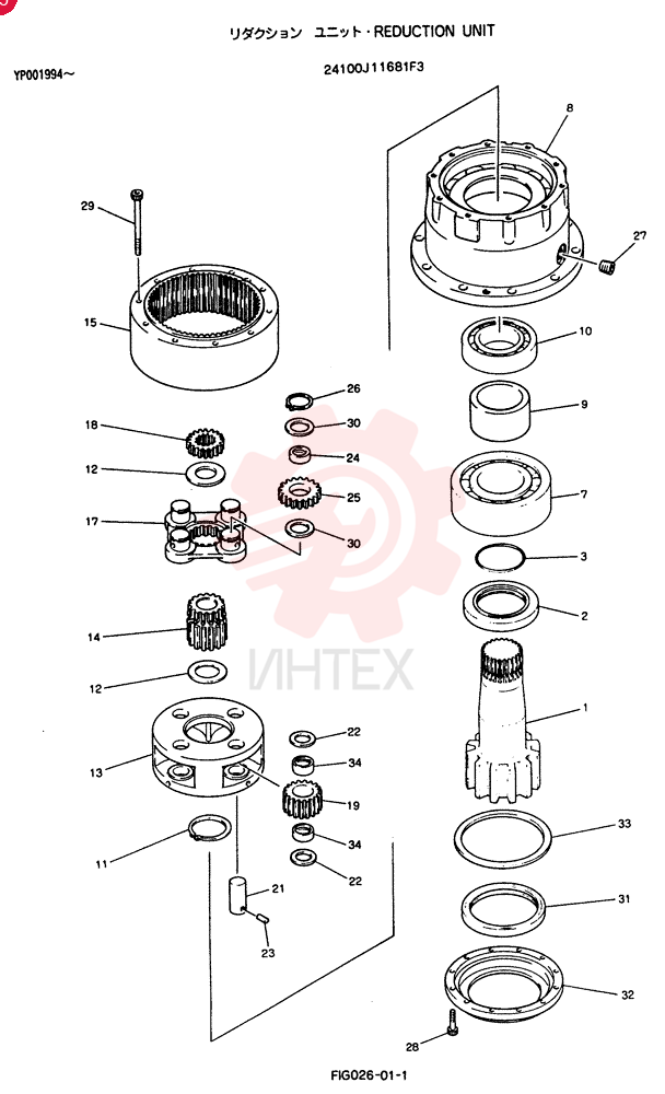 GEAR REDUCTION UNIT 24100J11681F3