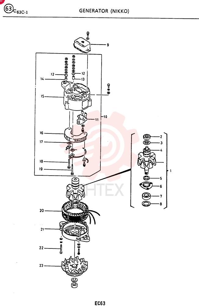 GENERATOR ASM.; 24V - 15A
