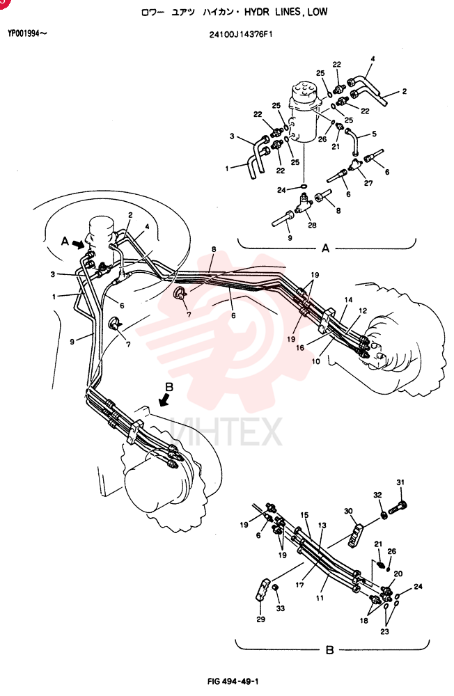 HYDR LINES, LOW 24100J14376F1