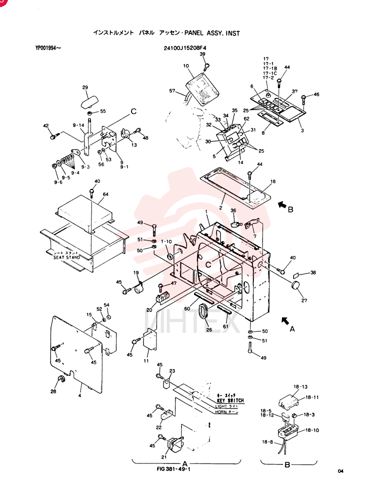 PANEL ASSY, INST 24100J15208F4