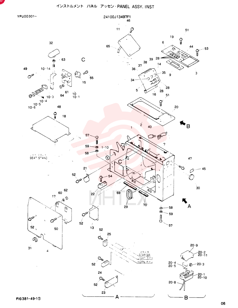 PANEL ASSY, INST 24100J13497F1