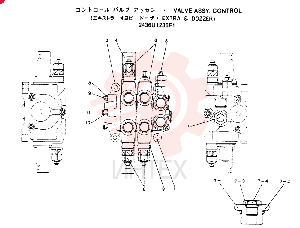 Схема (SK120LC) - MARK III EXCAVATOR BTW YPU0301 - YPU0500 (1/95-12/95) 2436U1236F1
