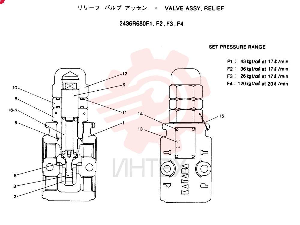 VALVE PRESSURE RELIE 2436R680F1