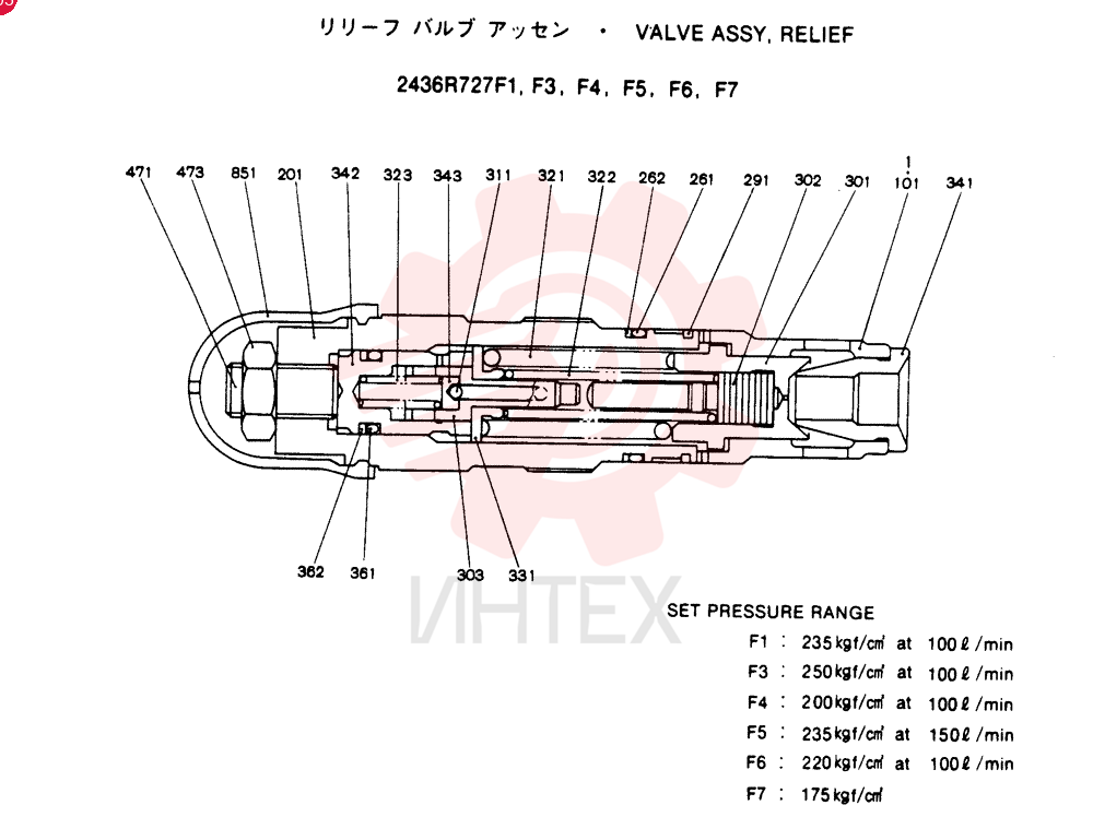 VALVE PRESSURE RELIE 2436R727F1