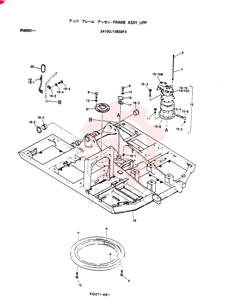 FRAME ASSY, UPP 24100J13833F3
