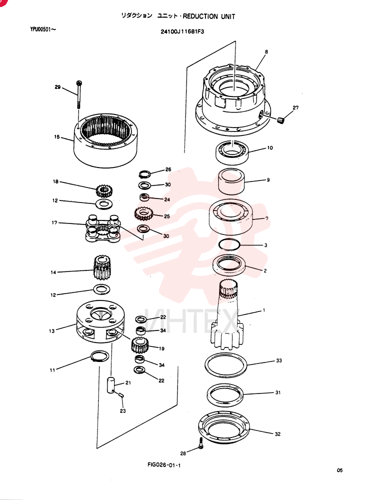 GEAR REDUCTION UNIT 24100J11681F3