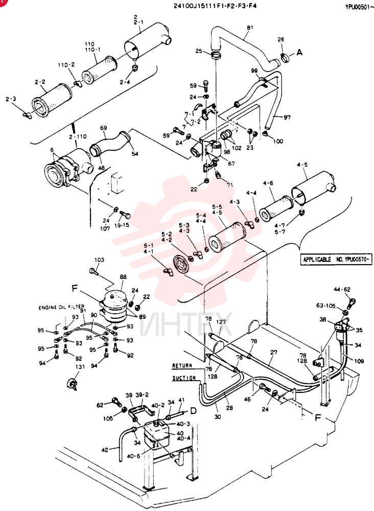 POWER-PLANT ASSY, Serial Range: YPU00501-YPU00569 24100J15111F1 (2)