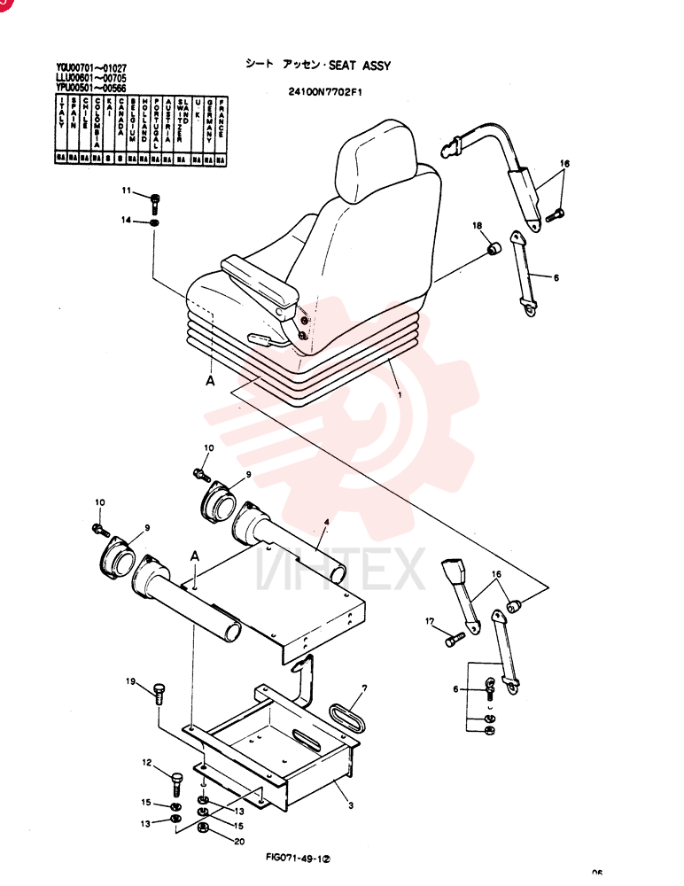 SEAT ASSY 24100N8022F1