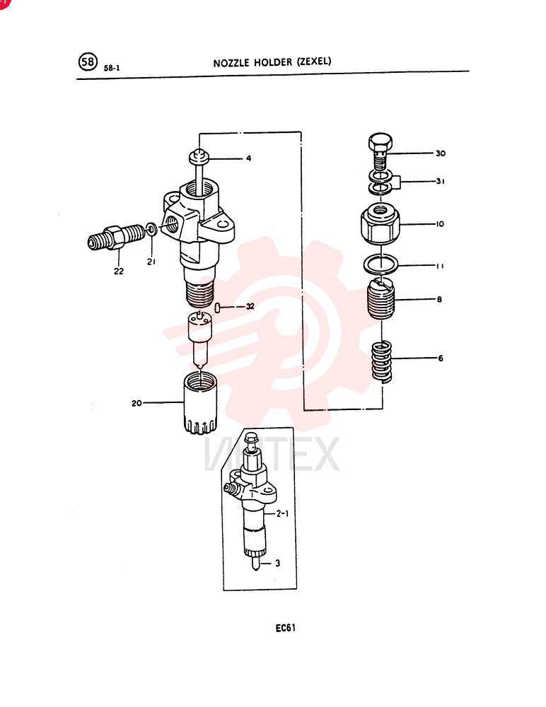 Схема (SK120LC) - MARK III EXCAVATOR BTW YPU0501 - YPU1000 (1/95-12/95) VI8970161460 (2)