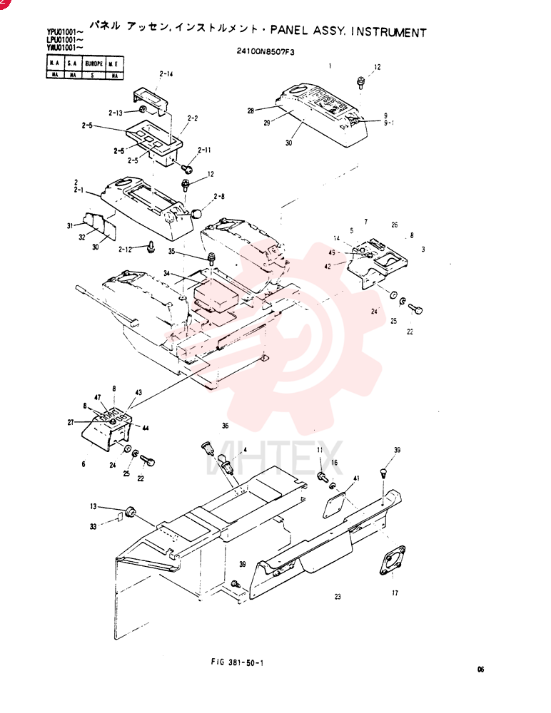 PANEL ASSY, INSTRUMENT 24100N8507F3