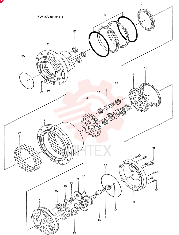 HYDRAULIC MOTOR YW15V00005F1 (1)