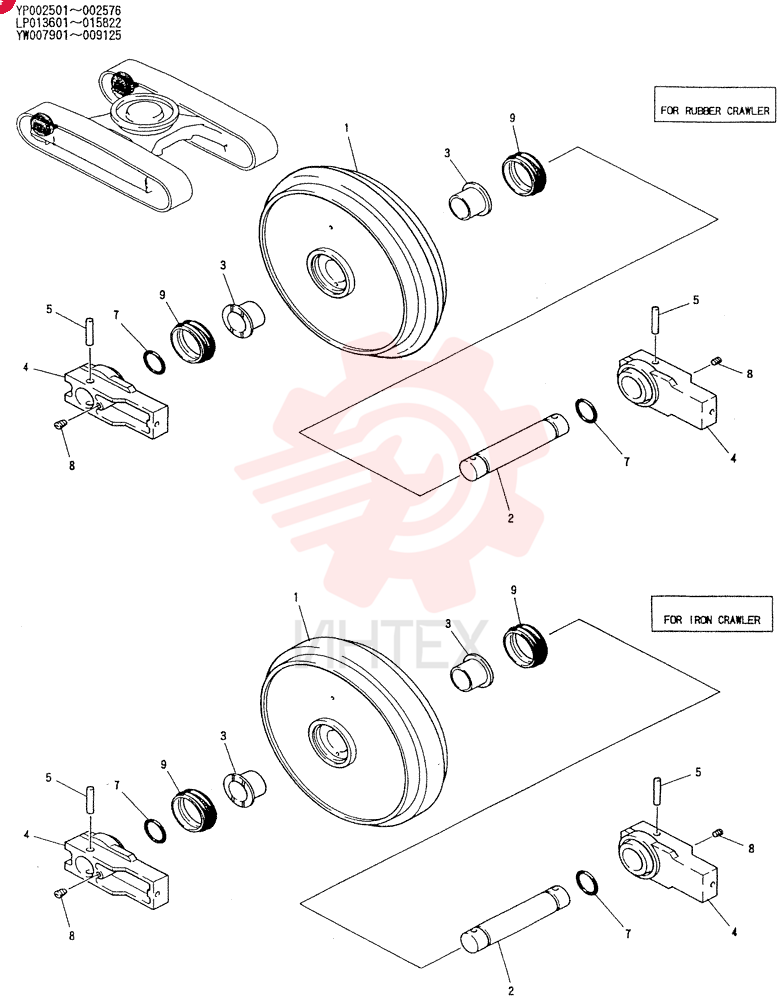 IDLER ASSY(FOR RUBBER) LP52D00004F2