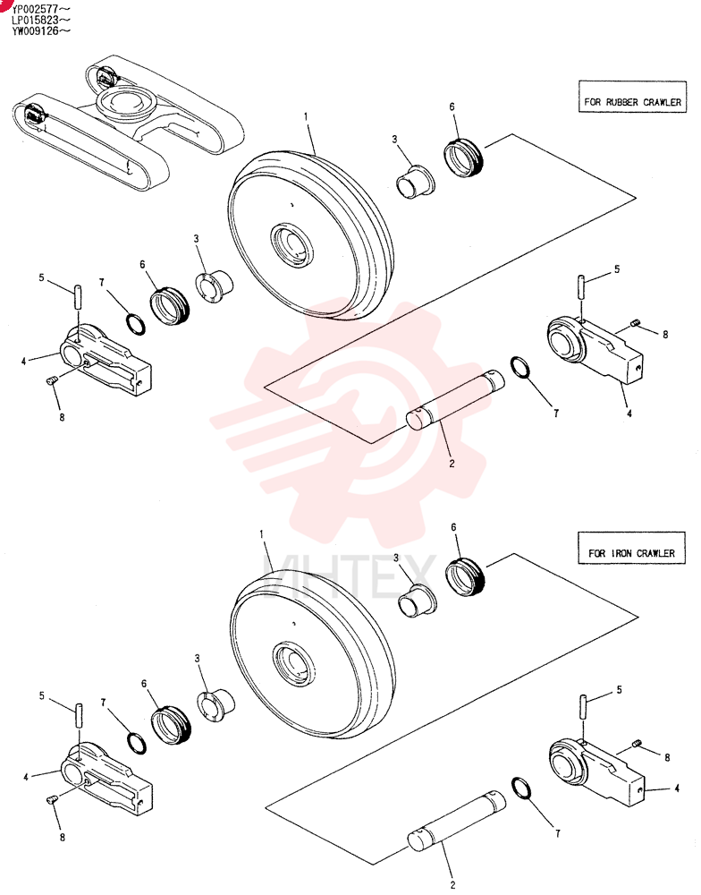 IDLER ASSY(FOR RUBBER) LP52D00012F1