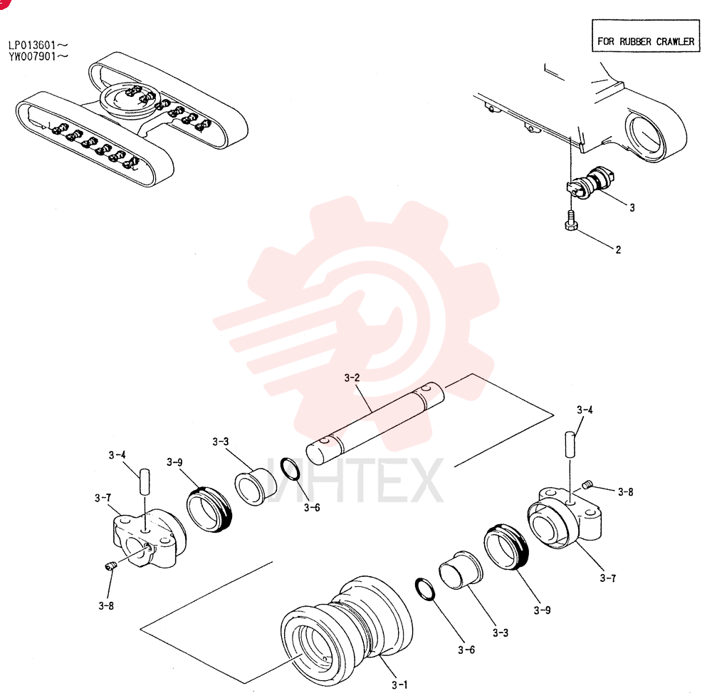 ROLLER ASSY,TRACK LP64D00002F2
