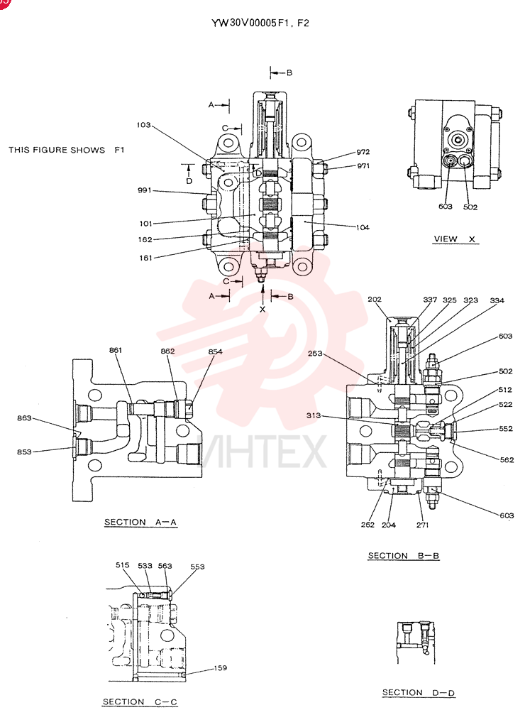 VALVE ASSY, CONTROL YW30V00005F1 (2)