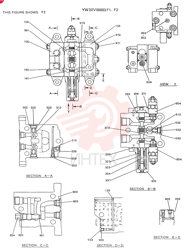 VALVE ASSY, CONTROL YW30V00003F1 (2)