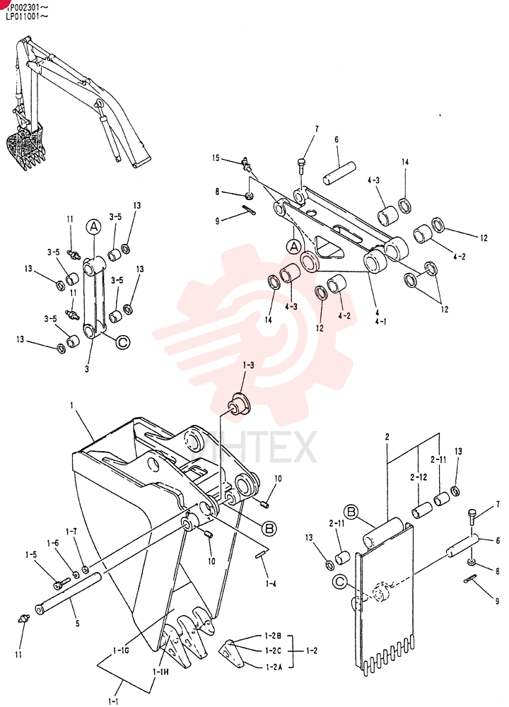 BUCKET ASSY, EJECTOR LP61B00027F1