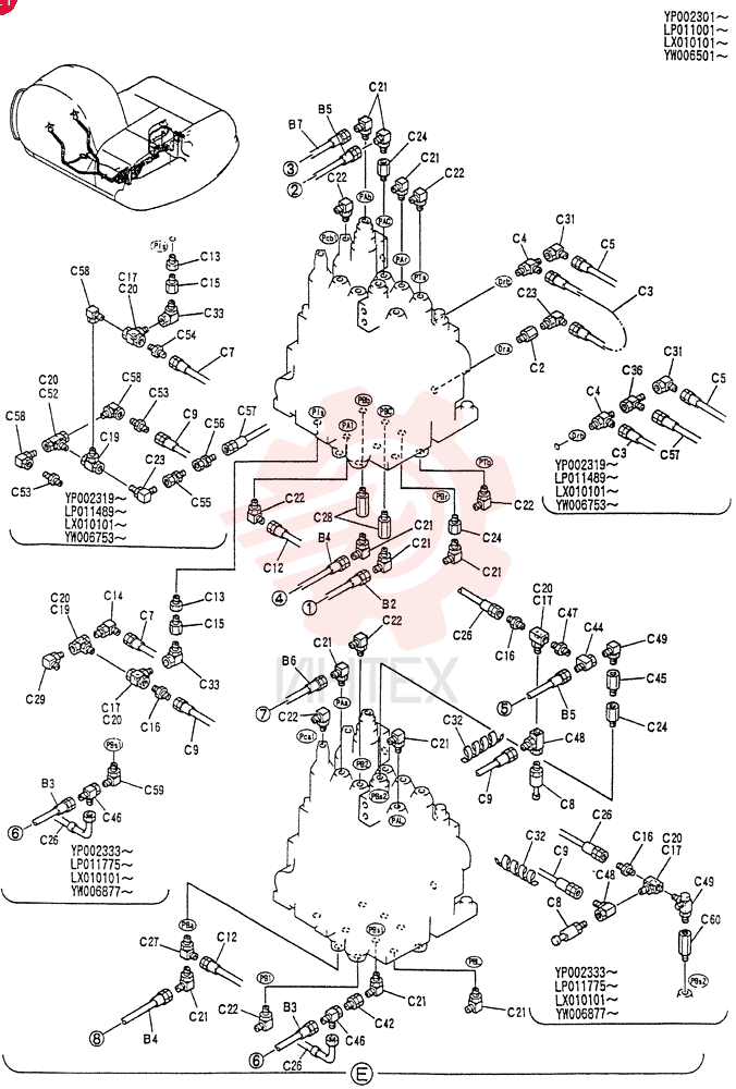 CONTROL LINES, REMOTE YW68H00005F1 (2)