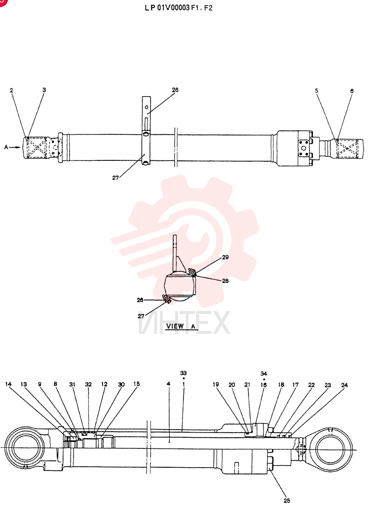 CYLINDER ASSY,BOOM LP01V00003F1