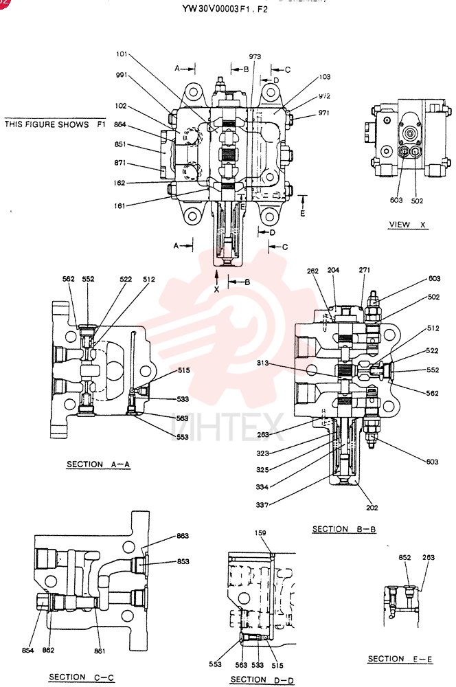 VALVE ASSY, CONTROL YW30V00003F1 (2)