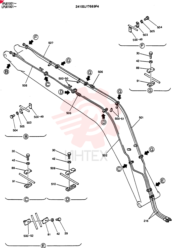 BOOM ASSY, 4.6M 24100J17669F4 (1)