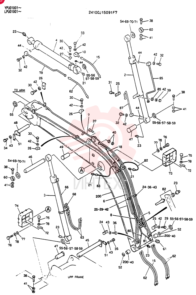 BOOM ASSY, 4.6M (15 FT - 1 INCH) (EXTRA & BREAKER) 24100J15091F7 (2)