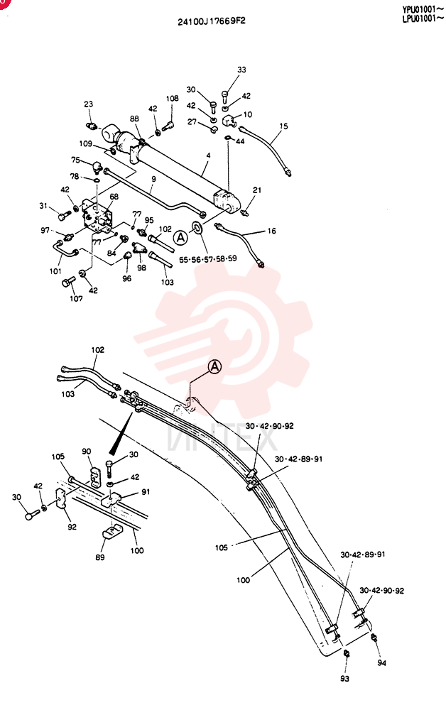 BOOM ASSY,  4.6M (15 FT-1 INCH) (EXTRA & BREAKER ( BOOM & ARM SAFETY)) 24100J17669F2 (2)