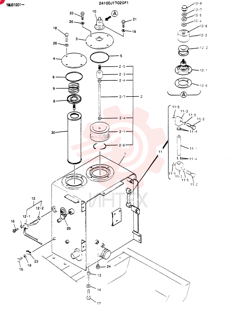 HYDRAULIC TANK ASSY 24100J17020F2