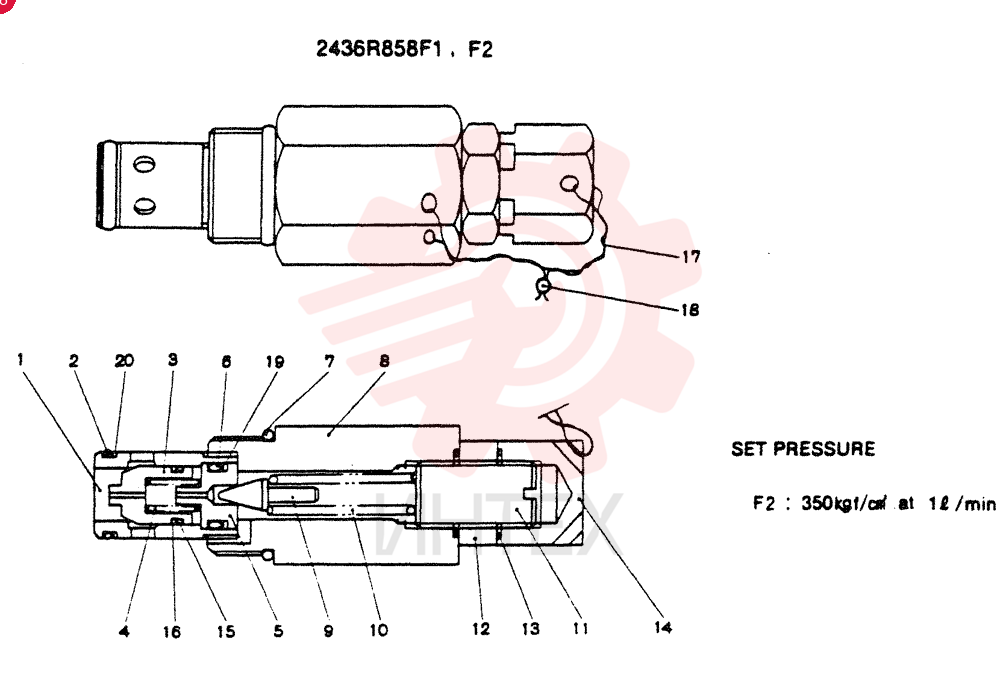 VALVE PRESSURE RELIE 2436R858F1