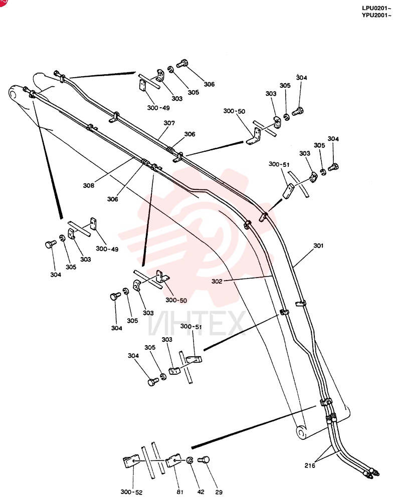 BOOM ASSY, 4.6M (EXTRA), Remarks: -5/98 24100J17460F4 (1)