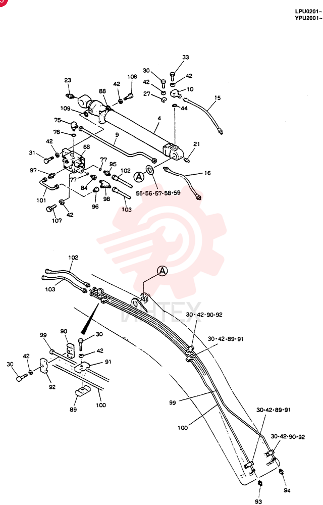 BOOM ASSY 4.6M (STANDARD), Remarks: -5/98 24100J17669F1 (1)