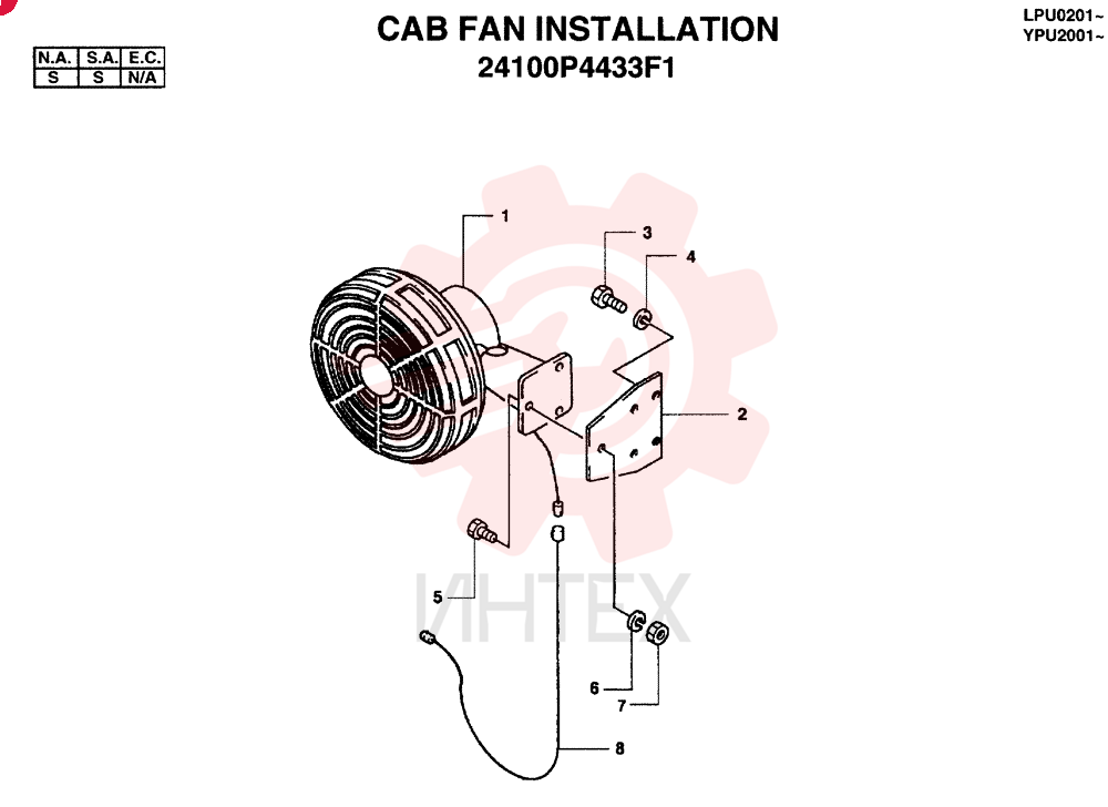 FAN INSTALLATION 24100P4433F1
