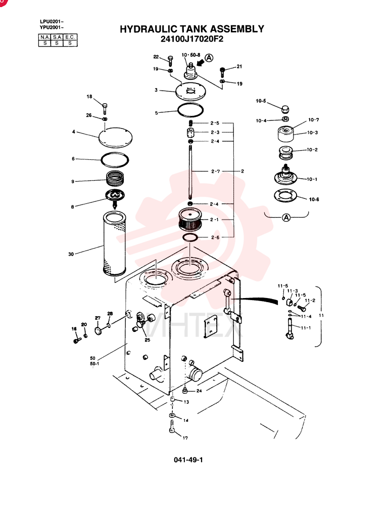 HYDRAULIC TANK ASSY 24100J17020F2
