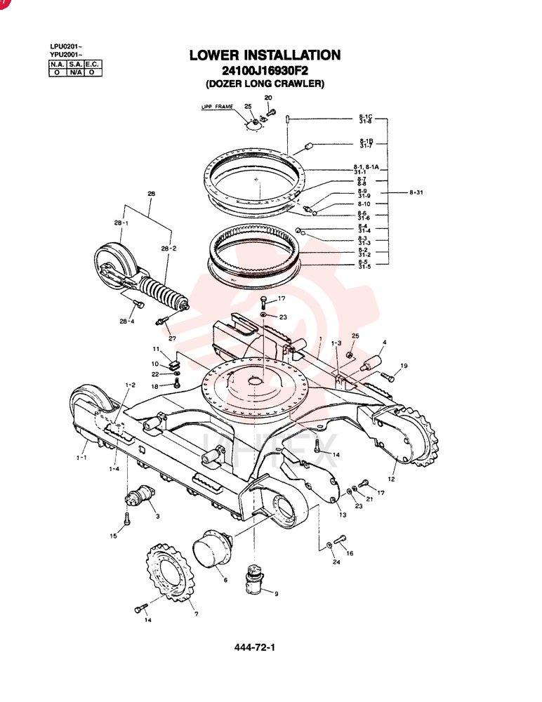 LOWER INSTALLATION (DOZER, LONG CRAWLER) 24100J16930F2 (2)
