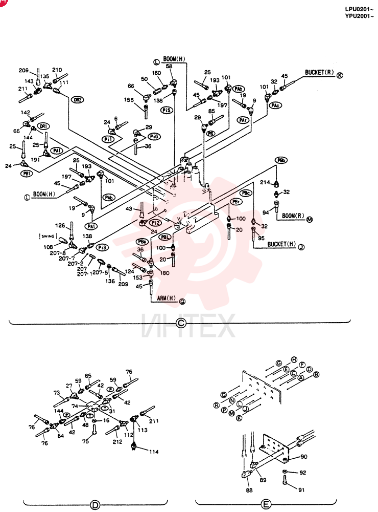 REMOTE CONTROL ASSY (N.A., S.A., BOOM SAFETY, BOOM & ARM SAFETY), QTY-F1: F1 24100J19667F1 (3)