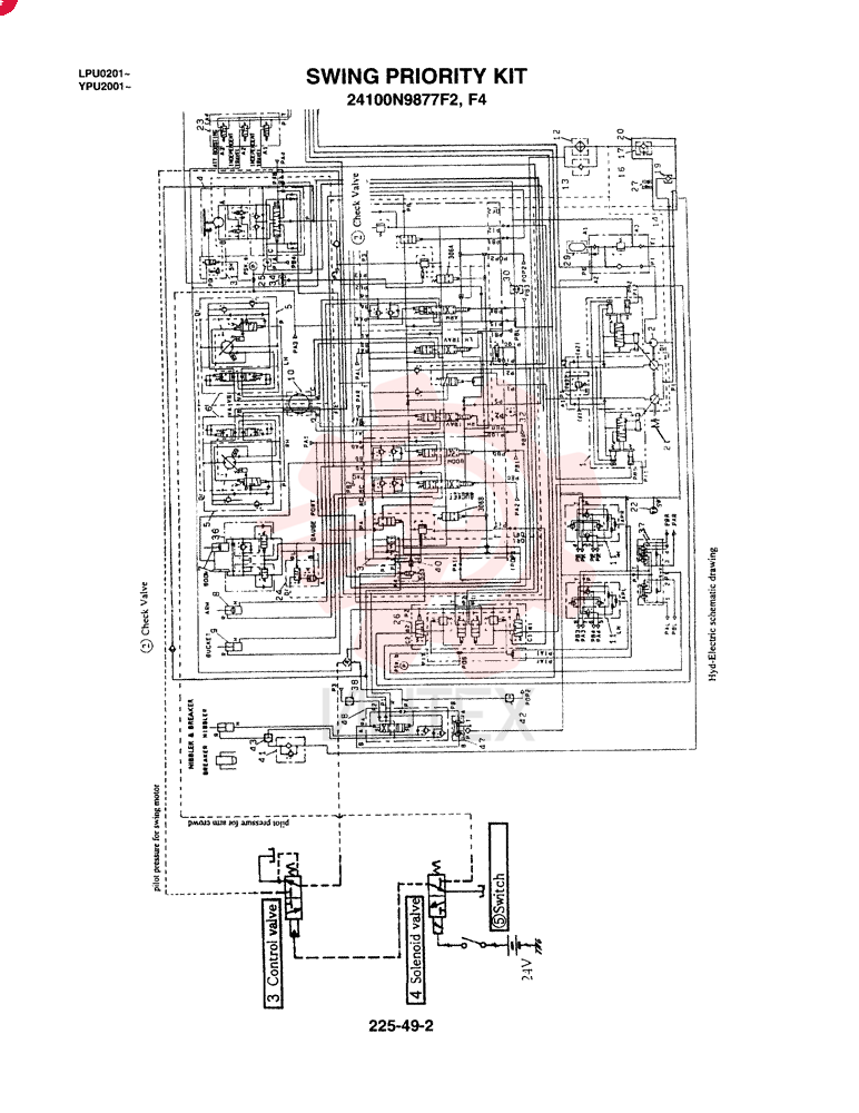 Схема (SK130) - MARK IV EXCAVATOR ASN LPU0201 (EU) (1/98-12/98) 24100N9881F2 (3)
