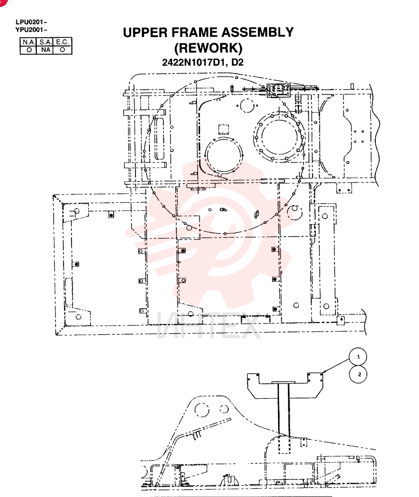 UPPER FRAME, BREAKER (REWORK), QTY-D1: D1