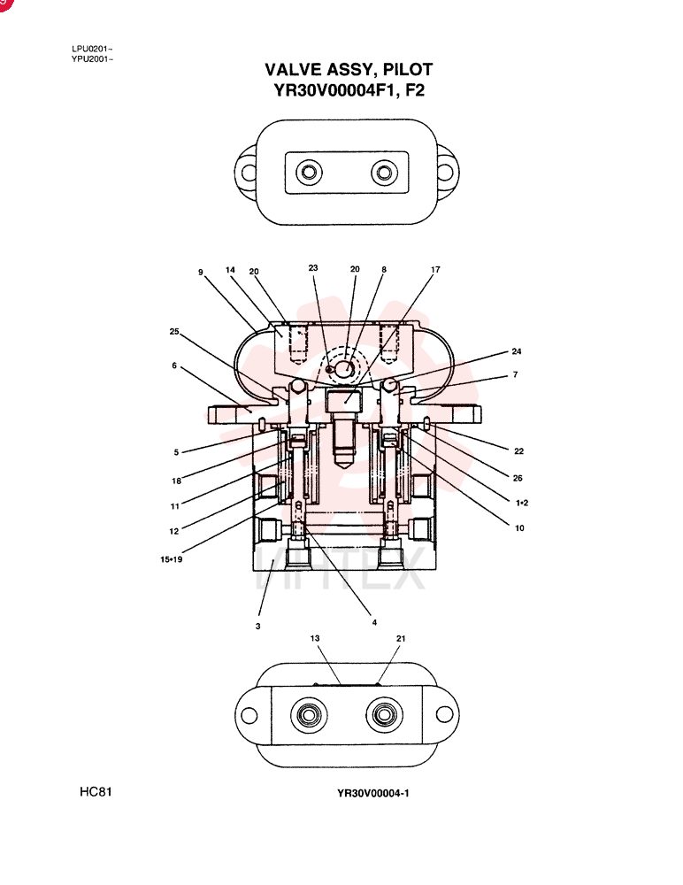 VALVE ASSY, PILOT YR30V00004F1, F2