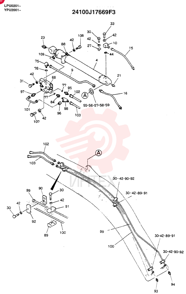 BOOM ASSY 4.6M(N&B or BREAKER), Years: -01-MAY-98 24100J17669F3 (2)