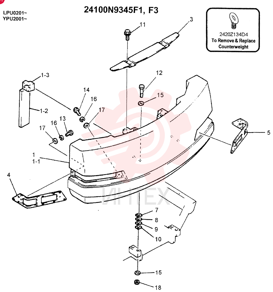 COUNTERWEIGHT ASSY (EC) 24100N9345F1